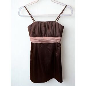 Y2K brown prom dress